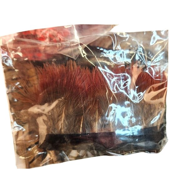 Mixed Feather Craft Lot Natural & Dyed Unopened Packs Hat & Floral Decor Use - Picture 8 of 14